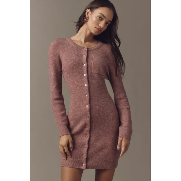 Anthropologie Dresses & Skirts - Anthropologie NWT Mare Mare Long-Sleeve Button Front Sweater Mini Dress XL